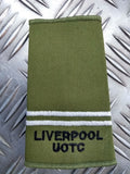Liverpool University Officers' Training Corps UOTC Rank Slide Epaulette - NEW