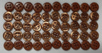 50 Vintage Buttons 4 Hole Shirt / Shank Anchors Pearlesque Brown 10.5mm NOS