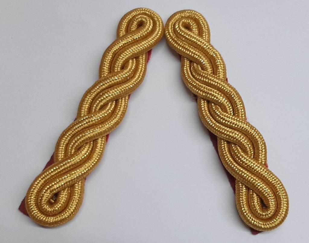 Officers Shoulder Cords 2 Ply  British Made Gold Coloured Army Dress Cord