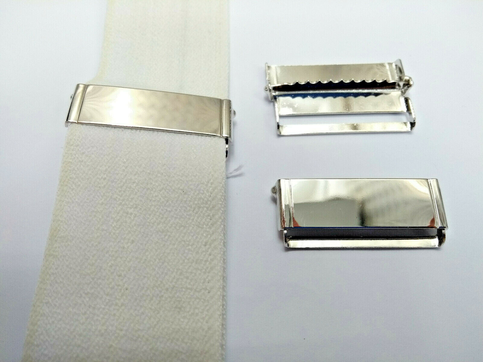Metal Brace Clip Adjuster Plain Silver Colour 1½''(38mm) Inside Strap Hole NEW