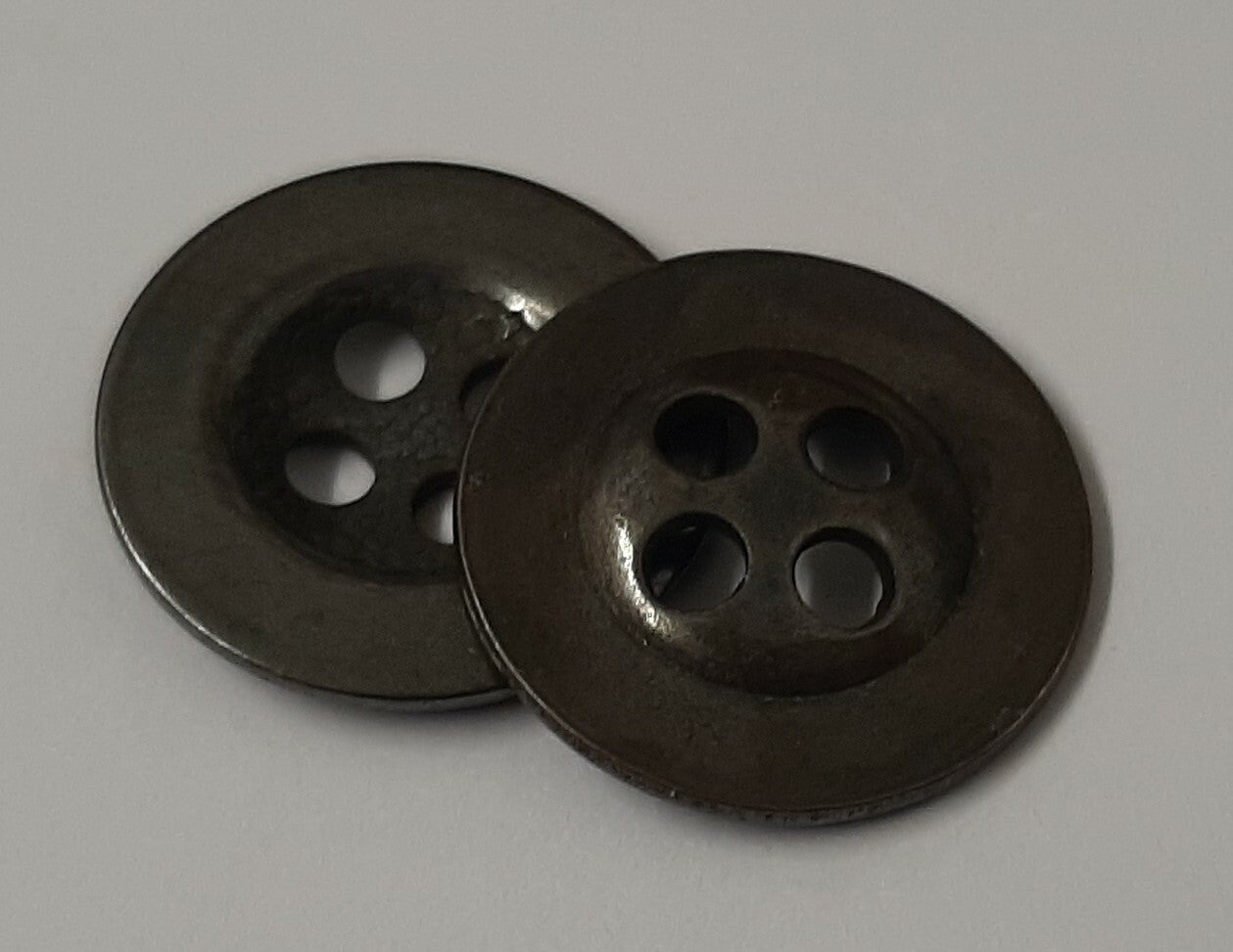 Vintage Metal Buttons 4 Hole Raw Metal 26L Diameter For Suspenders X6 ASBT300
