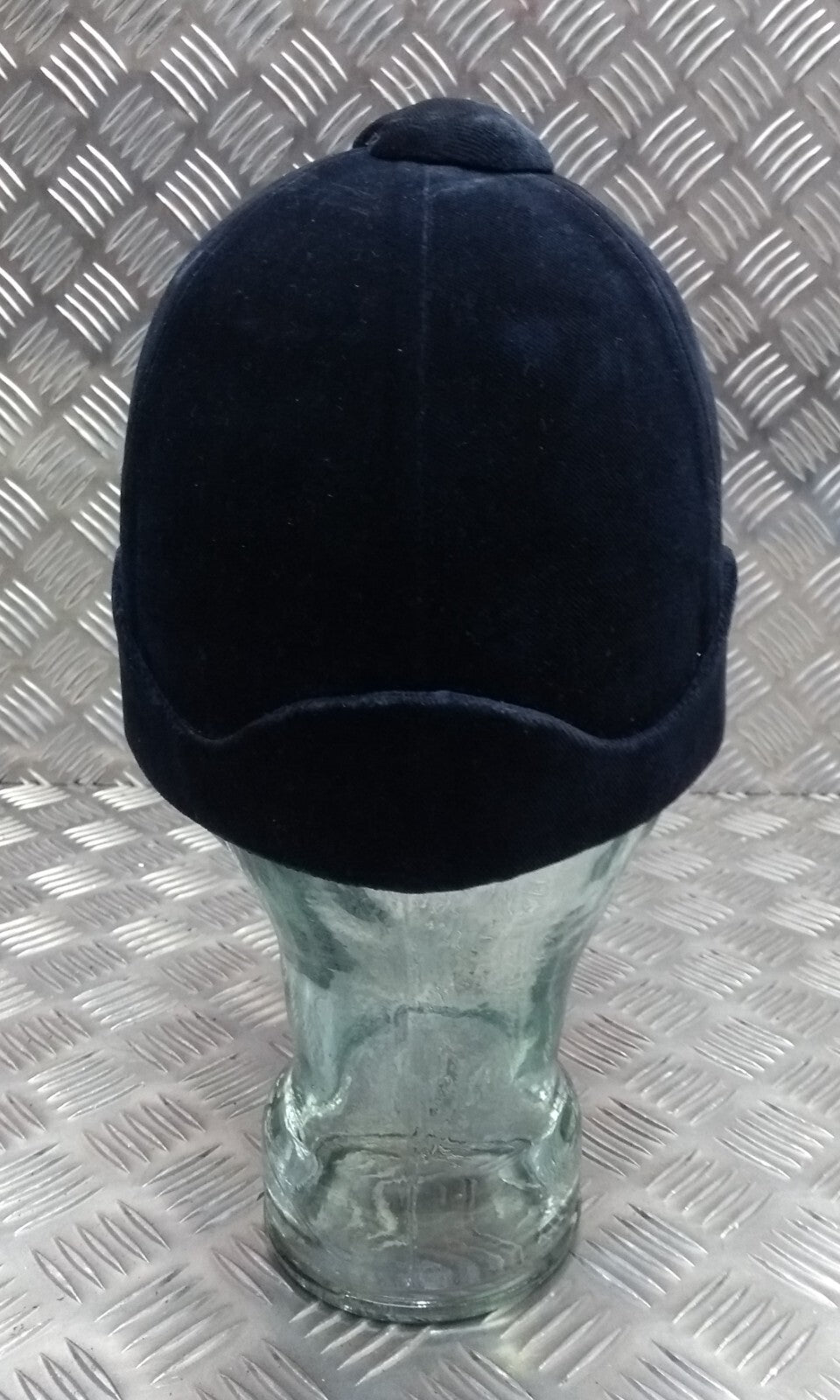 Patey Cap Navy Velvet Covered Hand Made - Navy Hunt Cap Riders Show Cap 59cm