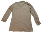 Vintage Dress Shirt Fawn / Khaki Beige With Long Sleeves 37cm
