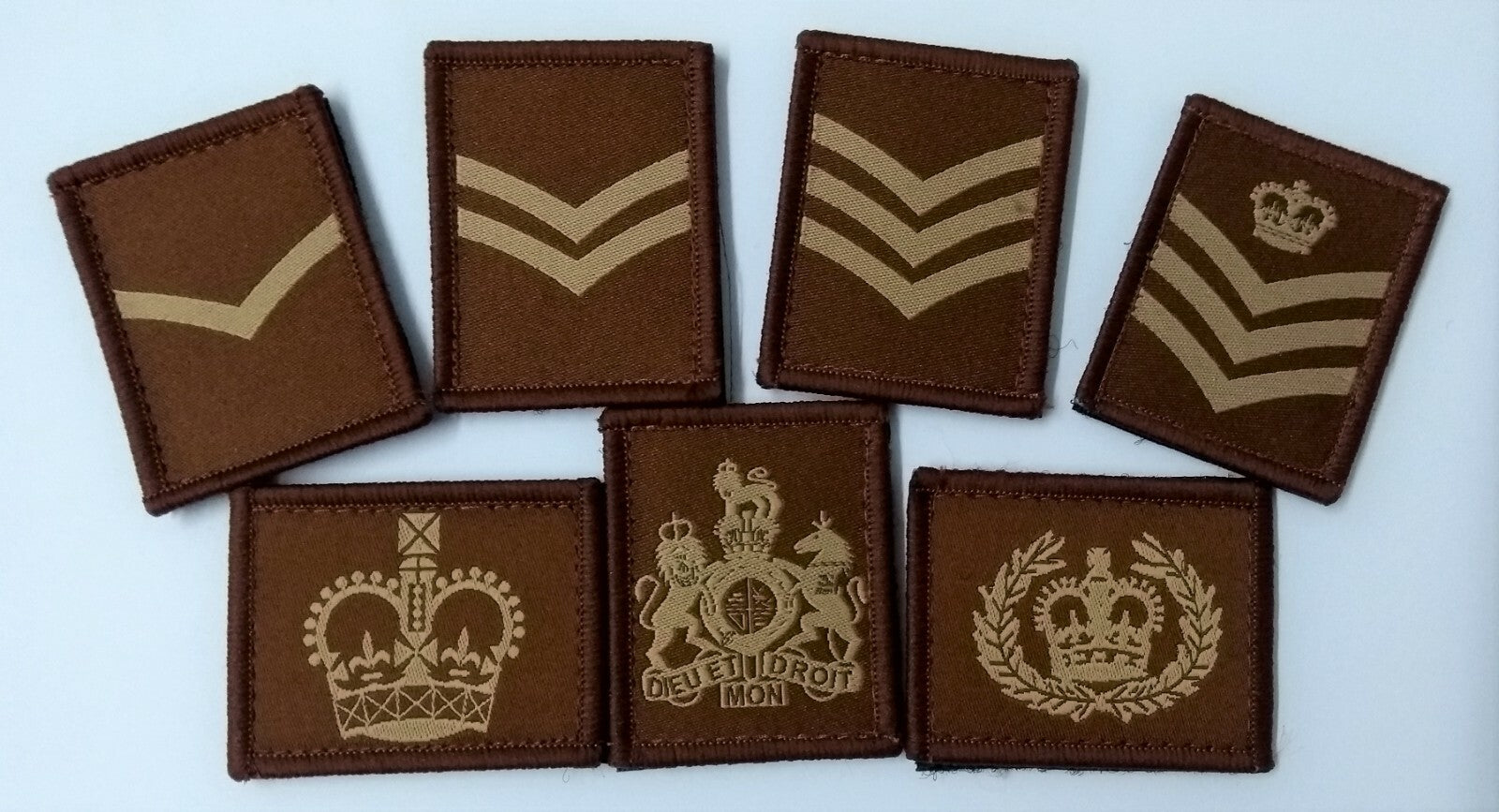 Genuine British Issue Desert Osprey Tan Ranks Patches Assorted Types