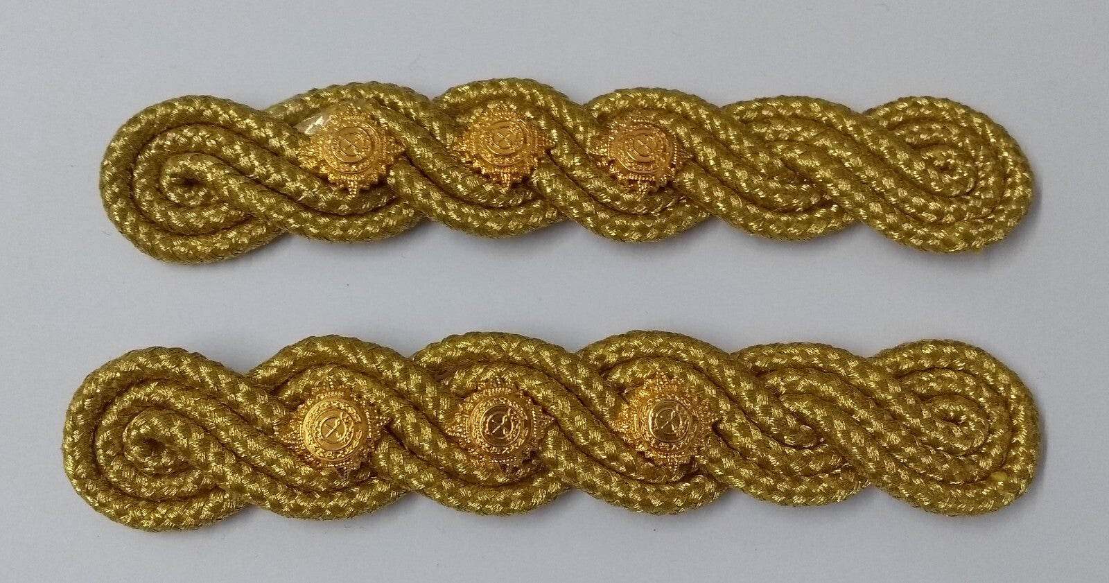 Captain Shoulder Cords Ceremonial Wire Cord Shoulder Epaulettes & Rank Pips