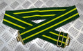 Stable Belt 57mm Wide Mid Green & Yellow Stripes 37 Pattern Buckle & Slider 36"