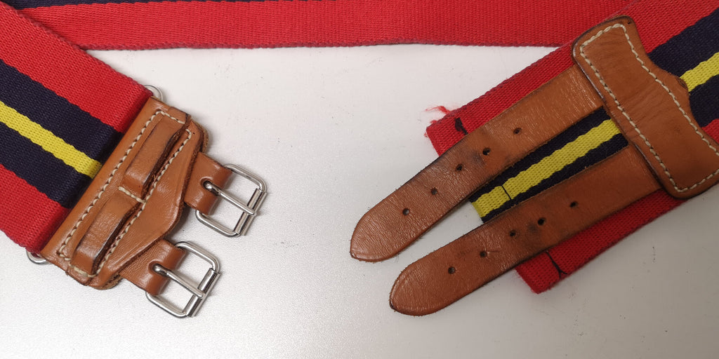 Royal Artillery Stable Belt with Light Brown Leather Straps British Issue