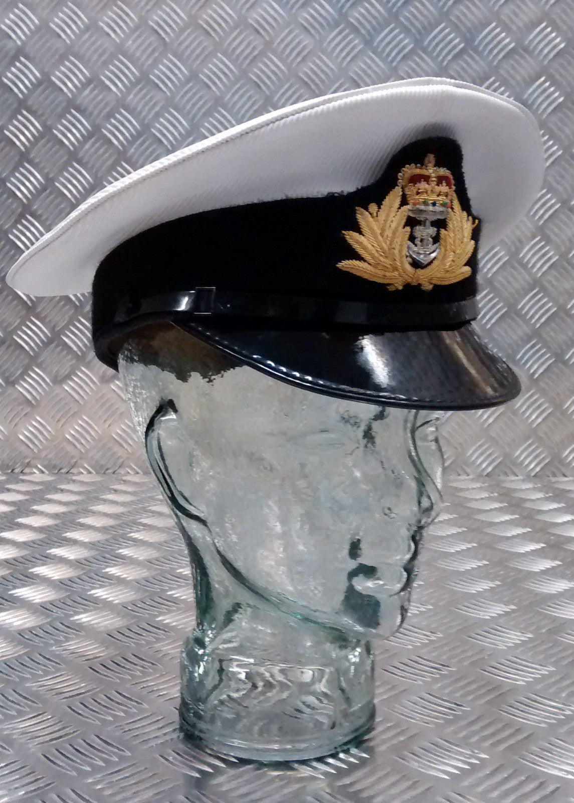 Genuine British Royal Navy Officers / CPO / PO Peaked Dress Cap/Hat - All sizes