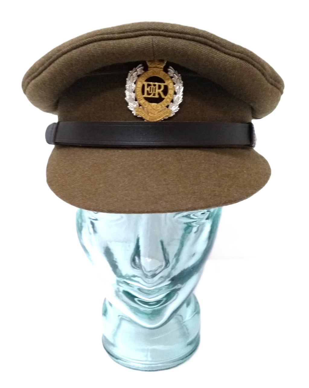 No2 Officers Hat RE British Army Goldings With Insignia & Chin Strap 59cm