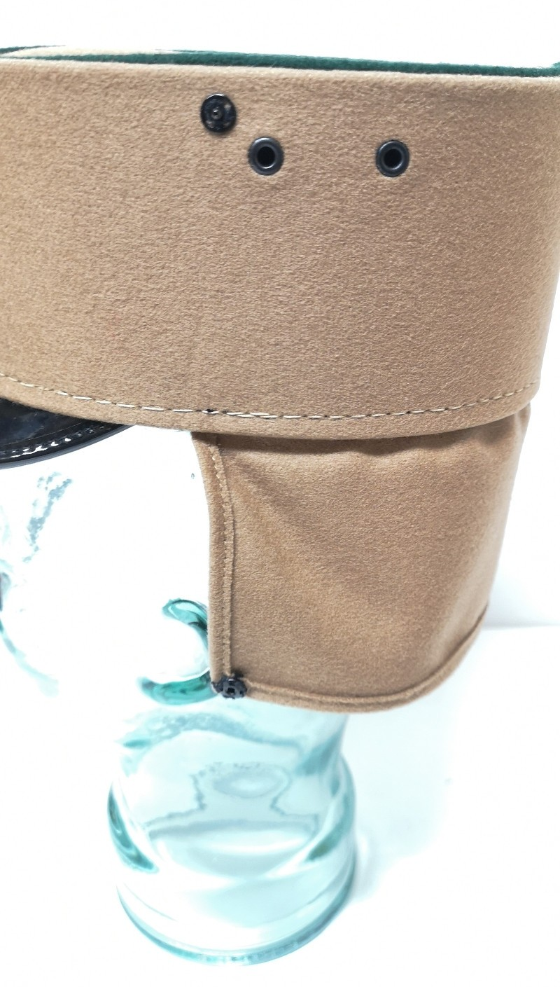 Beige Female Peaked Kepi Cap with Dark Green Rim 50cm