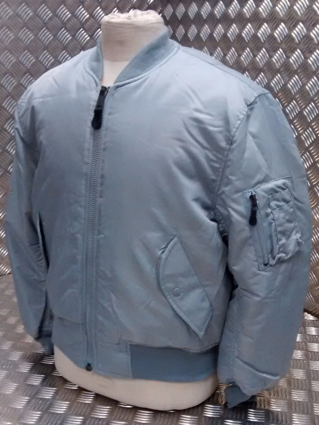 MA1 US Military Style Bomber Jacket Silver - NEW