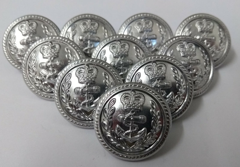 Genuine British Royal Navy Officers Flag Dress Buttons X10 RN Insignia ASBT119