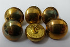 Genuine Vintage British Issue Plain Gilt Domed Ceremonial Dress Buttons