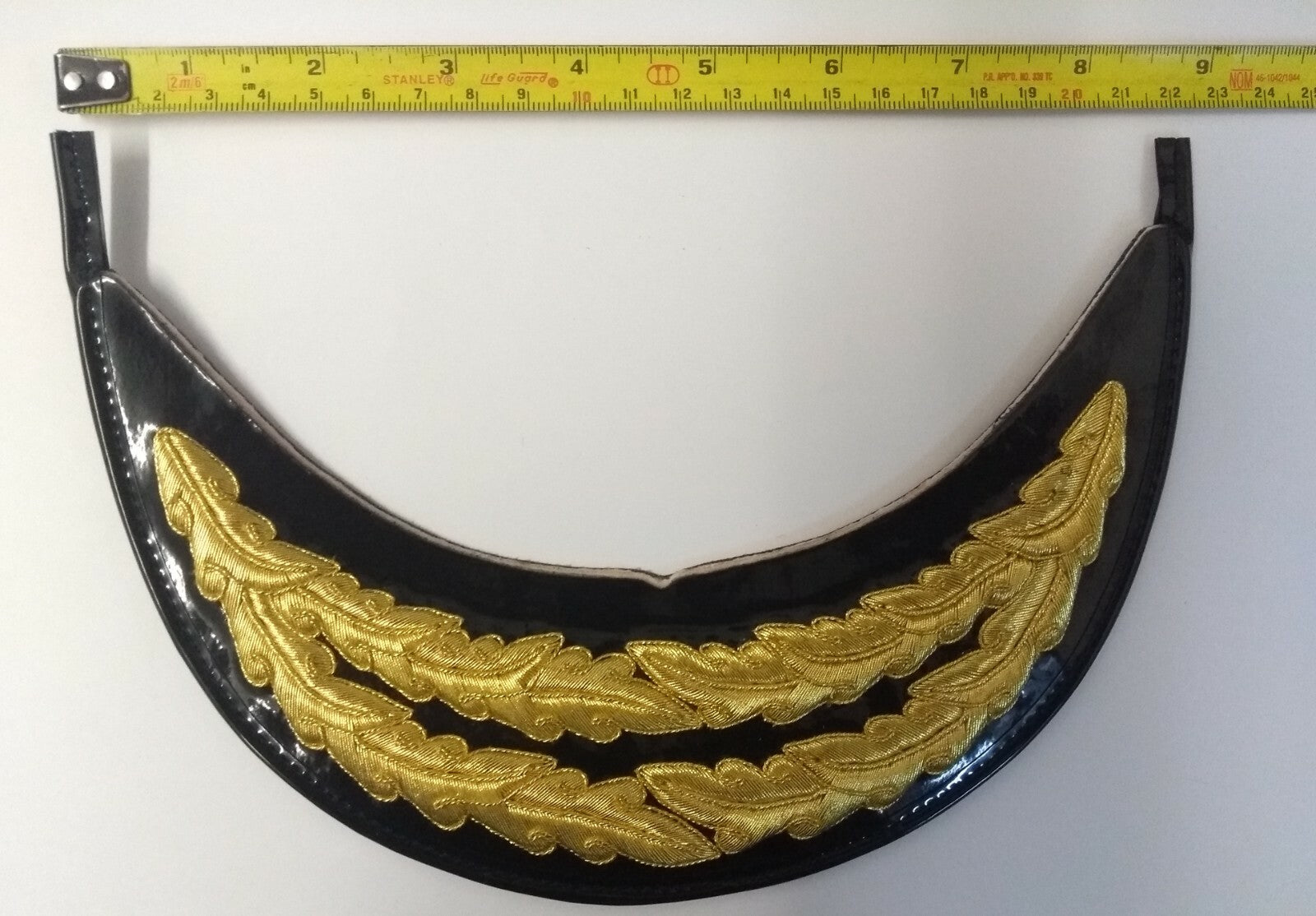 Genuine British Made 2 Row Officers "Scrambled Egg" Oak Leaf Dress Hat Peak