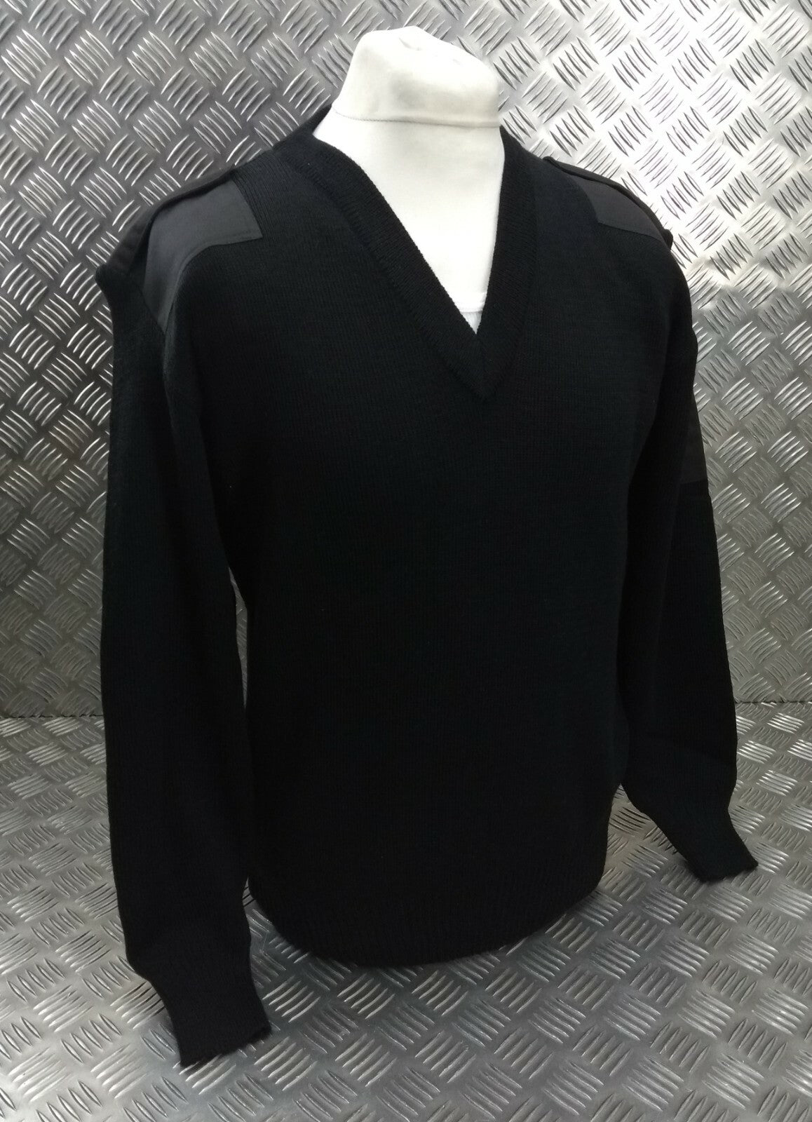 Black V-Neck Jumper Pullover Genuine British Security Detail XX-Large - New