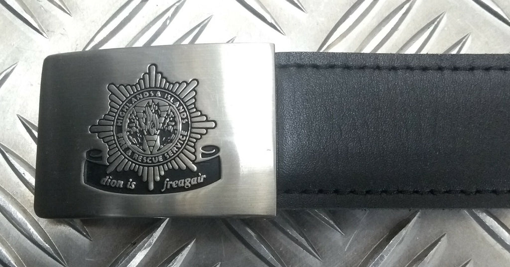 Fire Leather with Chrom Emblem Buckle Belt One Size - NEW