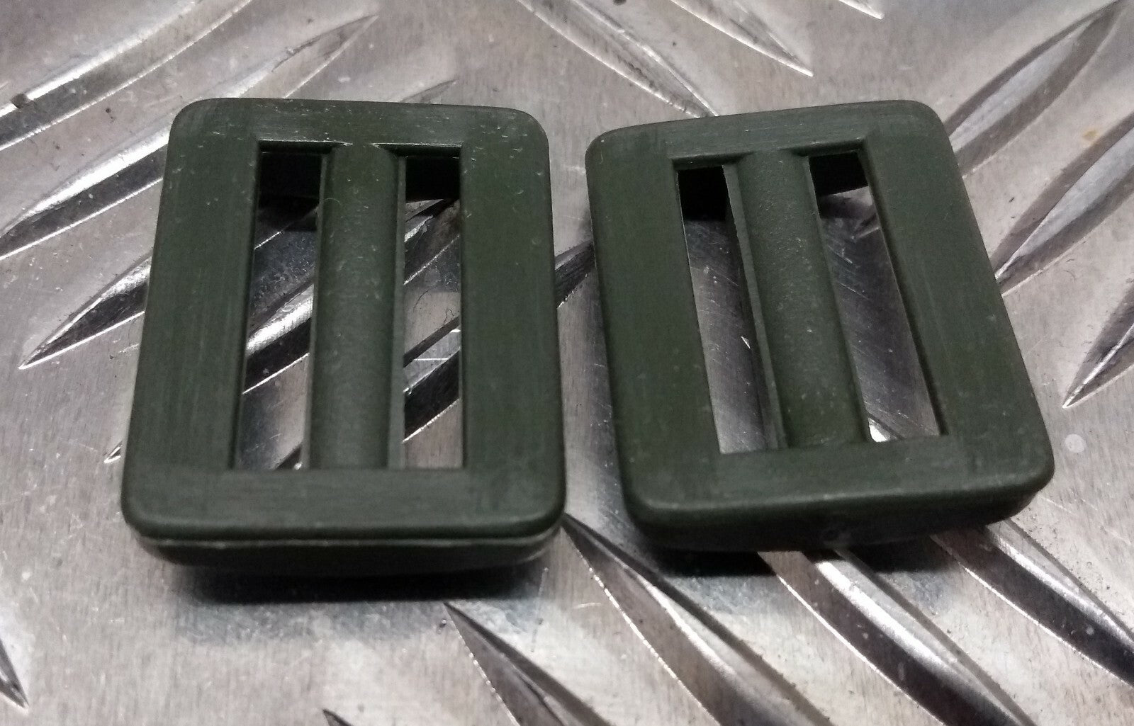 Vintage British Army 80's Pattern 19mm Slide Strap Buckles Un-issued x2 pairs