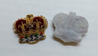 Army Crowns Gold & Silver Gilt Crimson Padding Hand Embroidered Insignia 3/4"