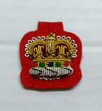 Staff Sergeant Crown No1 SSGT Scarlet British Army Hand Embroidered Arm Patch