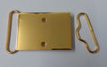 Genuine British 2" Hi Sheen Gilt Plate Buckle Set No Insignia