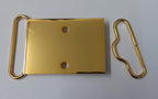 Genuine British 2" Hi Sheen Gilt Plate Buckle Set No Insignia
