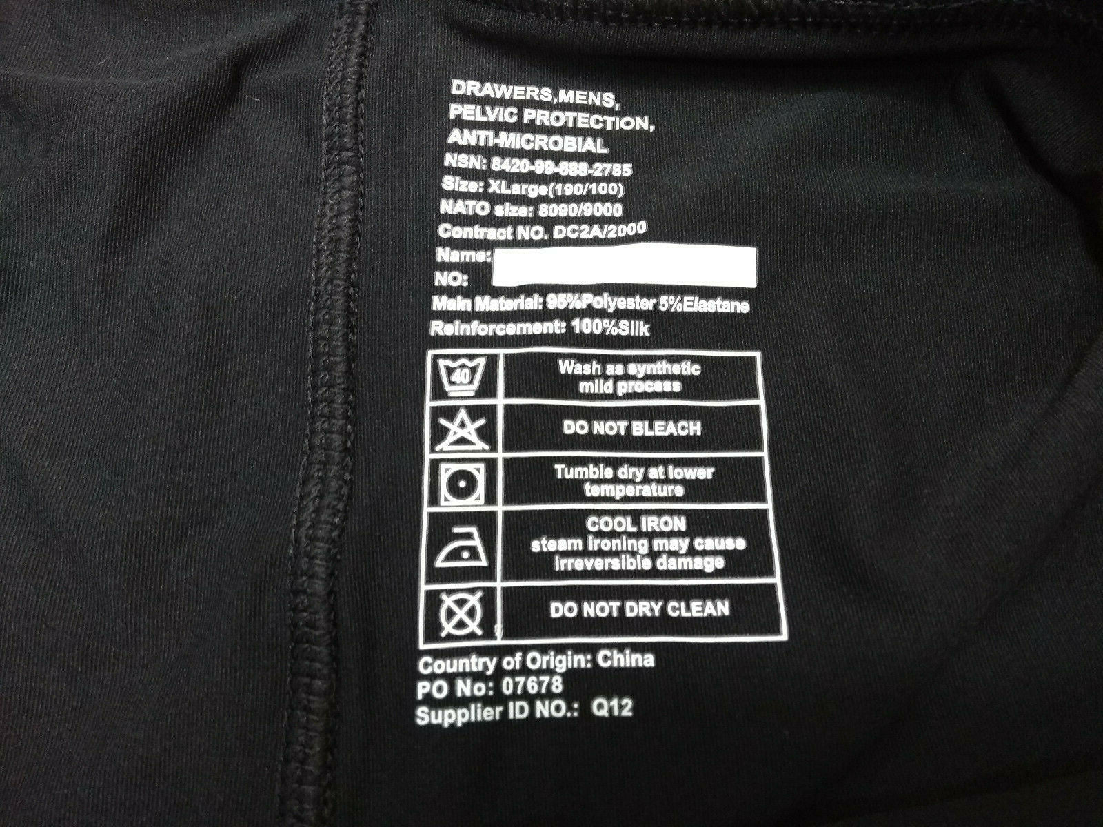 Men's Pelvic Protective Anti-Microbial Underwear Pants British Army - NEW