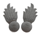 The Honourable Artillery Company NCO Non-Commissioned Officer Silver Grenade Embroidered Collar Badges