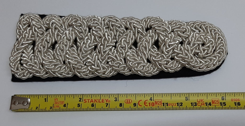 Ceremonial Shoulder Boards Silver Chain Gimp Leather Straps British Made