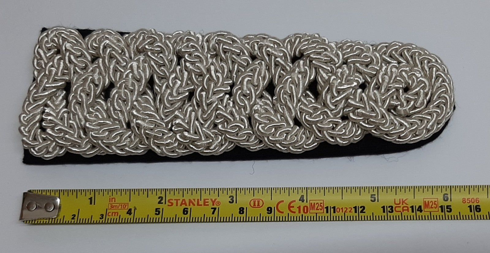Ceremonial Shoulder Boards Silver Chain Gimp Leather Straps British Made