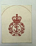 Royal Navy Chief Petty Officer Naval Printed Patch Red on White