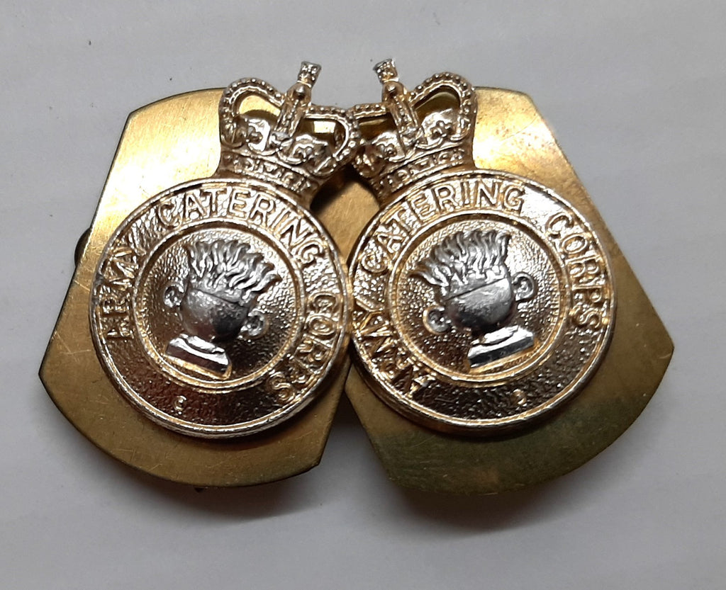 ACC Collar Badges Army Catering Corps Old Pattern Collar Dogs Split Pins