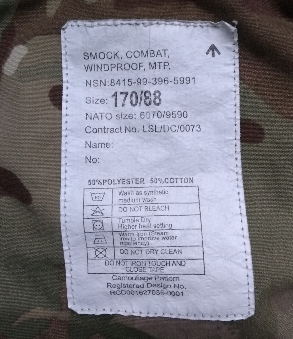 MTP Smock Windproof British Multi Terrain Patten Camouflage Hooded Combat Jacket