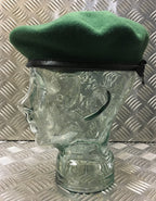 AGC Beret British Army Green Regimental 100% Wool Beret & Leather Band BRAND NEW