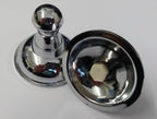 Pith Dome Top Ornamental Plain Decoration For Headwear Screw Mount X 2 - NEW