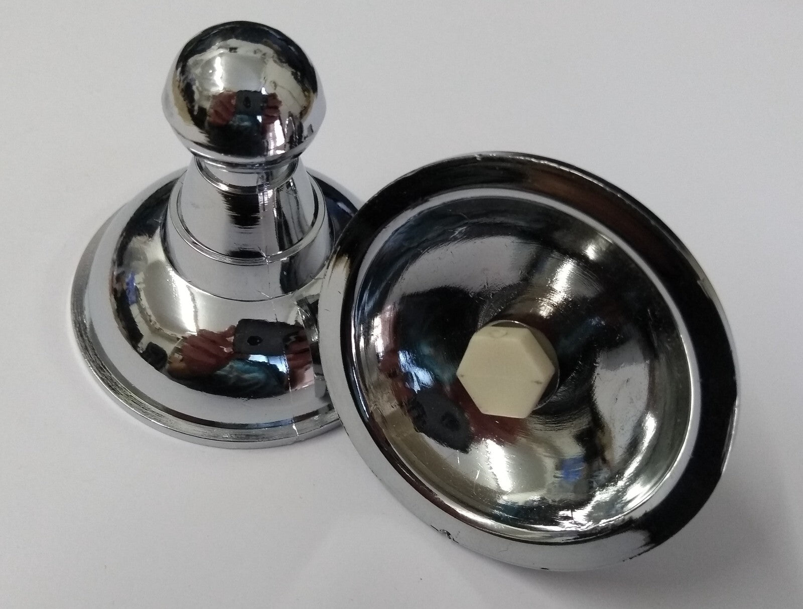 Pith Dome Top Ornamental Plain Decoration For Headwear Screw Mount X 2 - NEW