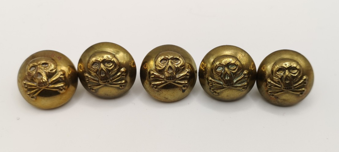 17th/21st Lancers Brass Buttons Size 26L x5