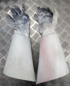 British Army Household Cavalry White Leather Gauntlet Parade Gloves Size 9.5