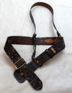 Sam Browne British Waist Belt & Cross Strap Size 3 32"-36"
