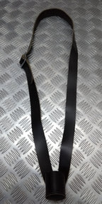 Leather Flag Pole Carrier Shoulder Holder 1 1/2" & Chrome Buckle Shallow Bucket