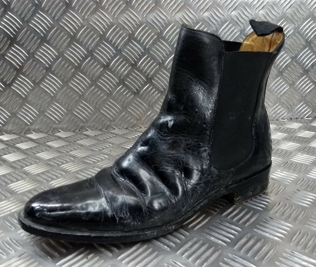 Genuine British Officers Chelsea Boots Black Leather Ceremonial Parade