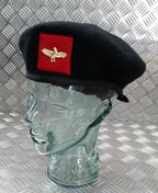 Style Wool Beret H&S Black With Eagle Badge Size 59cm NEW