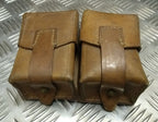 Genuine Vintage Issued Double Leather Utility / Ammo Small Pouch Used