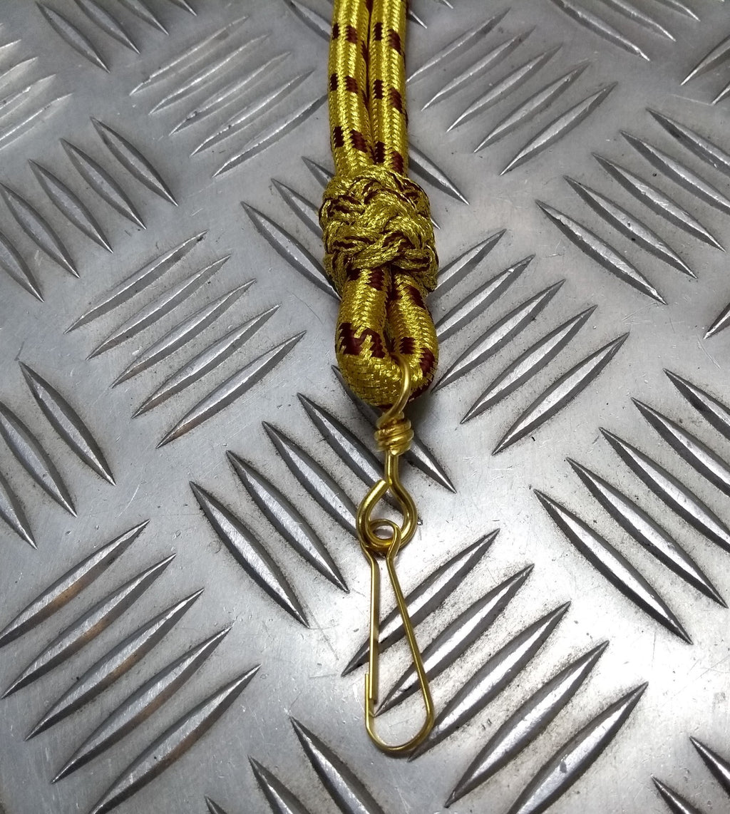 Lanyard Gold & Maroon Fleck Decorative Made in UK NEW