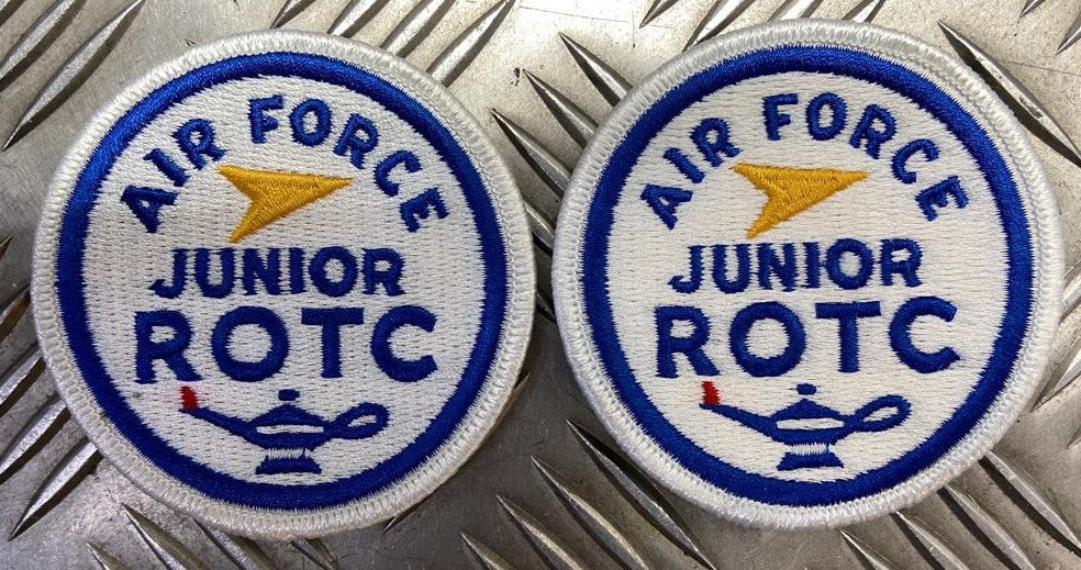 US USA Air Force USAF Junior ROTC / Sew-on Badge Patch x2- NEW