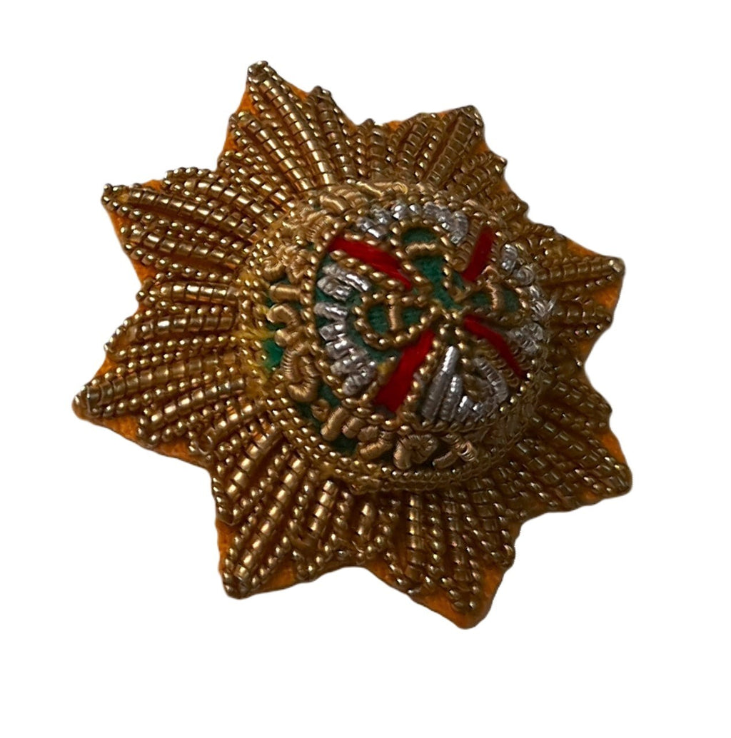 Irish Guards Rank Stars St Patrick (Gold) Hand Embroidered H/E Insignia 1 Pair