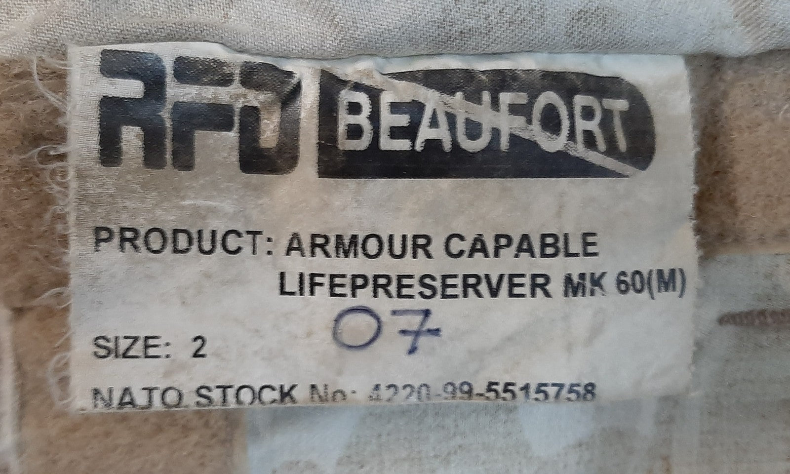 Camo Life Preserver MK60M British Forces Desert Pattern Jump Vest With Harness