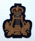 Lyre and Crown No1 and Ceremonial Dress British Army Blue Embroidered Arm Patch
