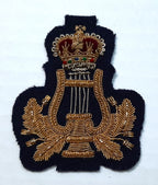 Lyre and Crown No1 and Ceremonial Dress British Army Blue Embroidered Arm Patch