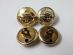 Genuine Vintage Rhodesia Regimental Insignia Gold Ring Buttons 14mm X4 V476