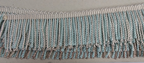 Silver & Light Blue Mylar Thread Fringe 45mm Drop / Epaulette Fringe